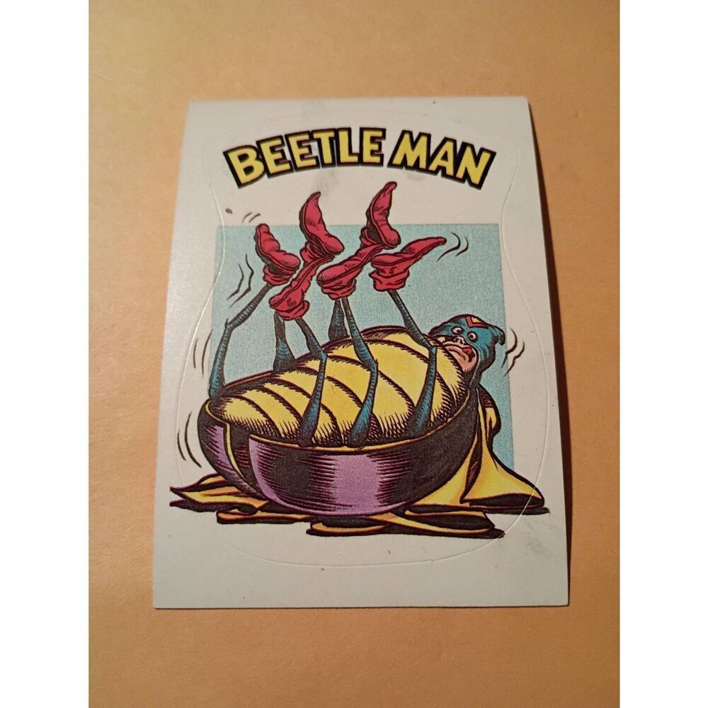 1983 General Mills Zero Hero Trading Card Sticker Vintage #58 Beetle Man